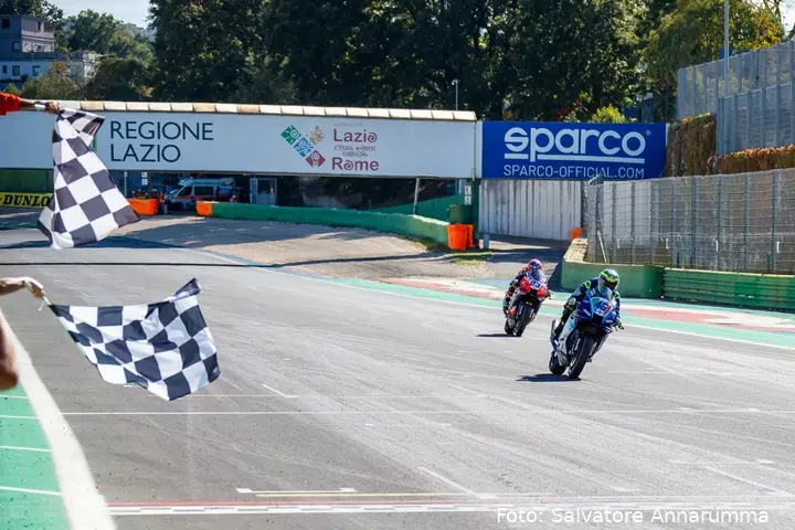 Lorenzo Dalla Porta chased down by Niccolò Antonelli at the finish