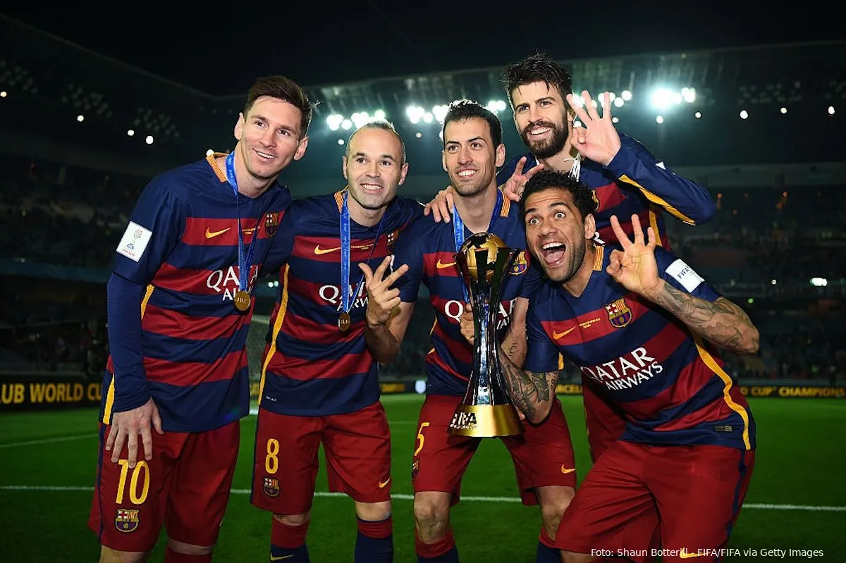 iniesta messi busquets pique