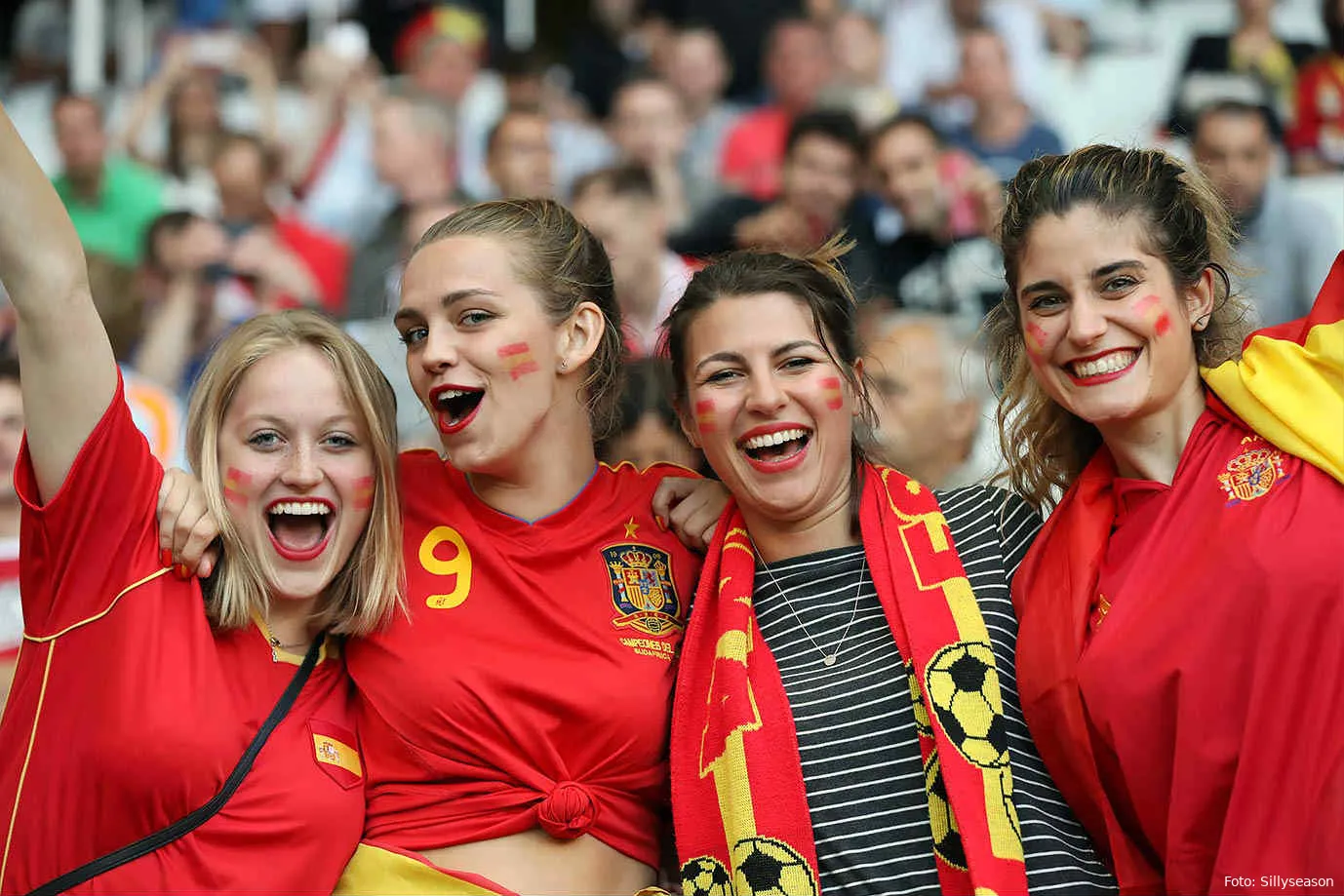 images pictures and photos of beautiful sexy and hot spanish girls spain female fans in world cup