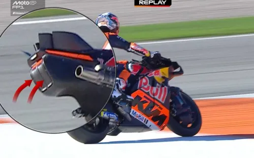 KTM box with new tail unit; Sky Sport MotoGP photo