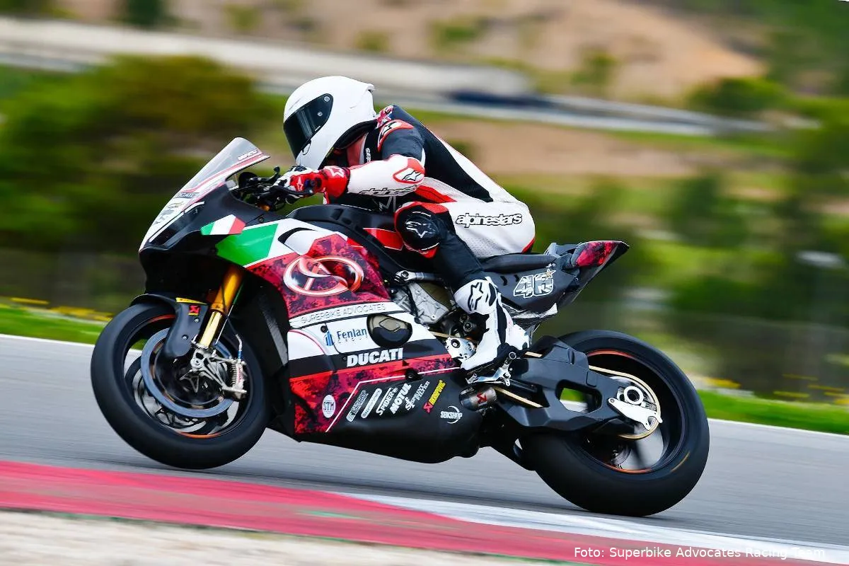 Tommy Bridewell pilota Superbike Advocates Racing nel Portimao Test WorldSBK