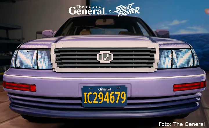 Recreation-of-Street-Fighters-Iconic-Beat-Up-Car-with-logos
