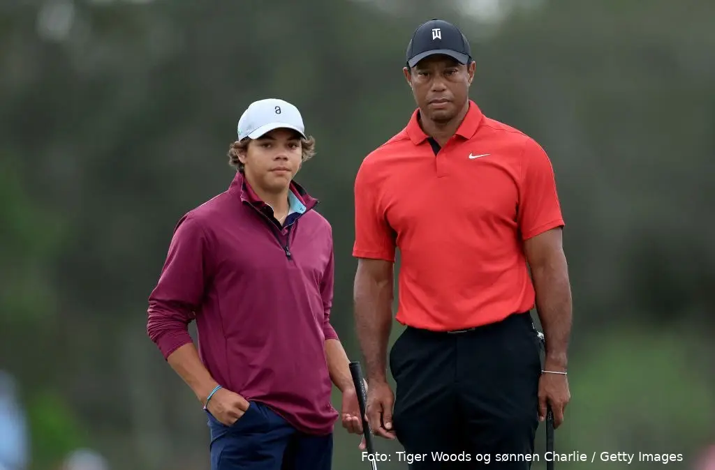 tiger woods og soennen charlie