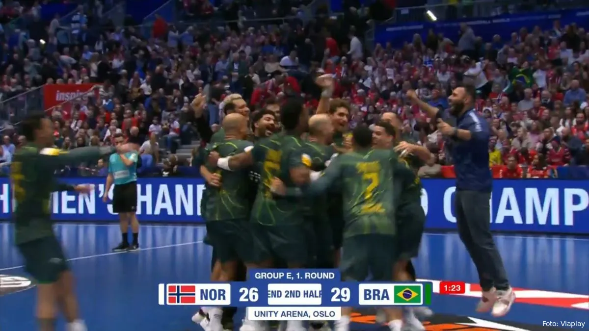 brailiens spillere jubler efter sejr over norge