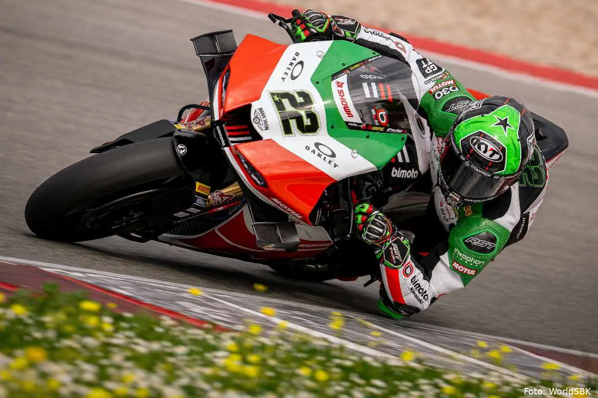Alex Lowes pilota Bimota Superbike nel Portimao Test WorldSBK
