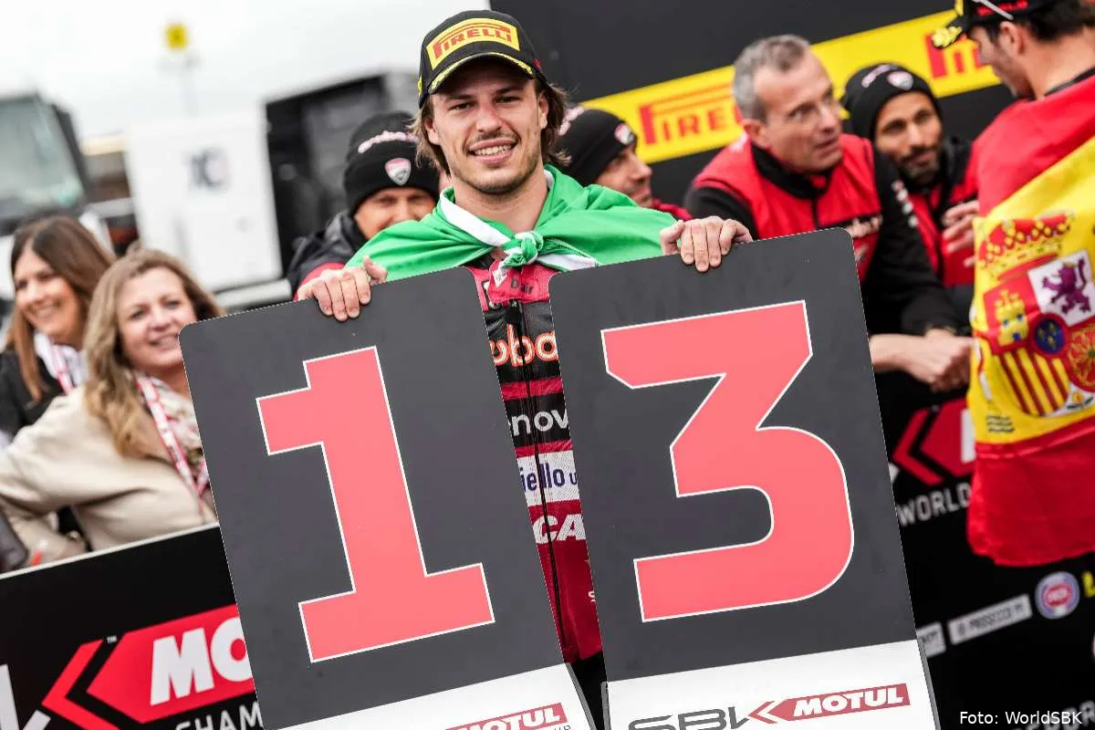 Nicolo Bulega pilota Aruba Ducati Superbike WorldSBK ad Assen