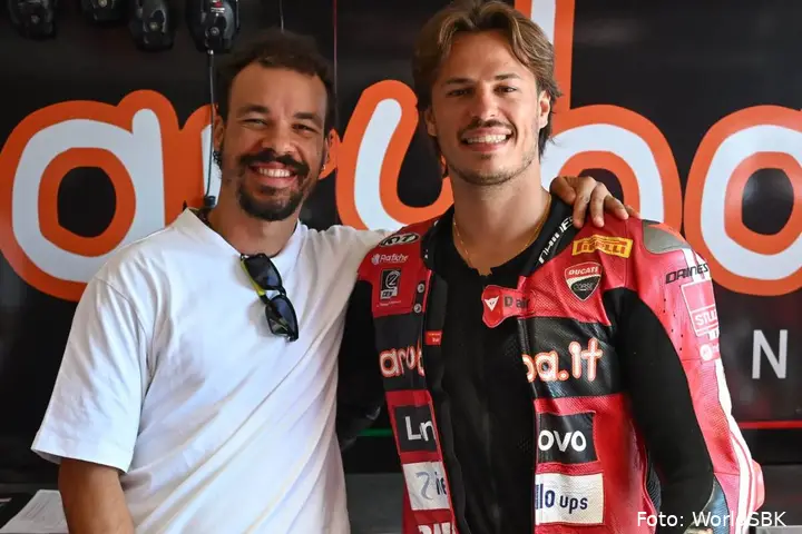 Franco Morbidelli and Nicolò Bulega, MotoGP and Superbike riders