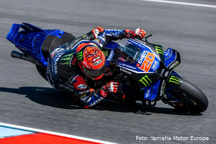 Fabio Quartararo rides the Yamaha M1 at Brno