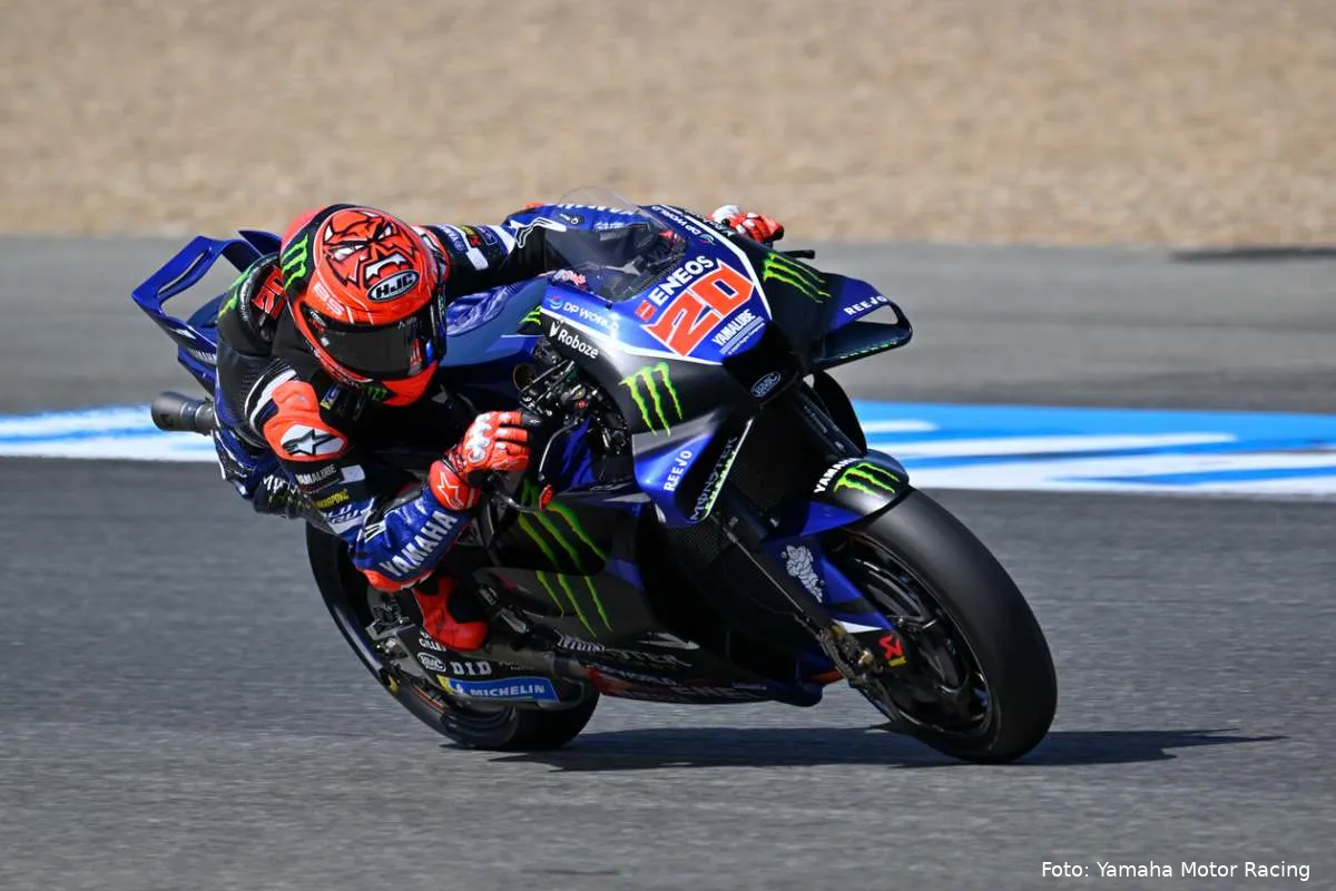 Fabio Quartararo pilota Yamaha MotoGP nel Jerez Test