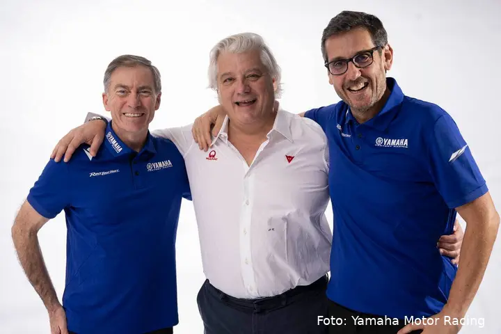 Paolo Campinoti con Pavesio e Jarvis manager Yamaha