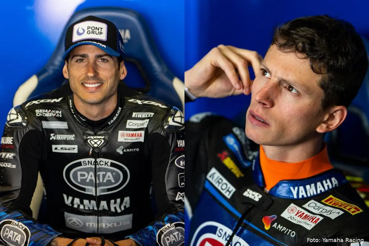 Xavi Vierge e Andrea Locatelli piloti Yamaha Superbike nel Portimao Test WorldSBK