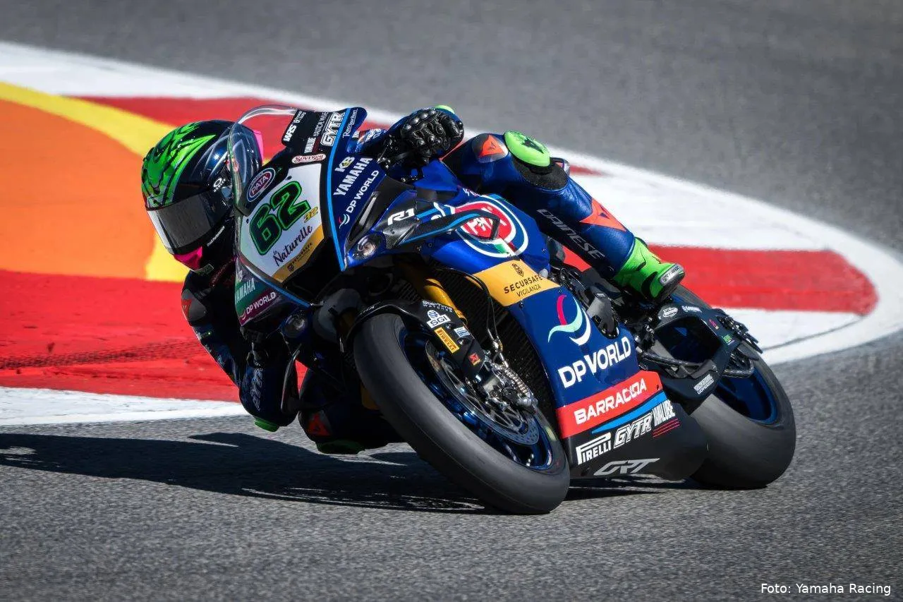 Stefano Manzi in azione ad Assen