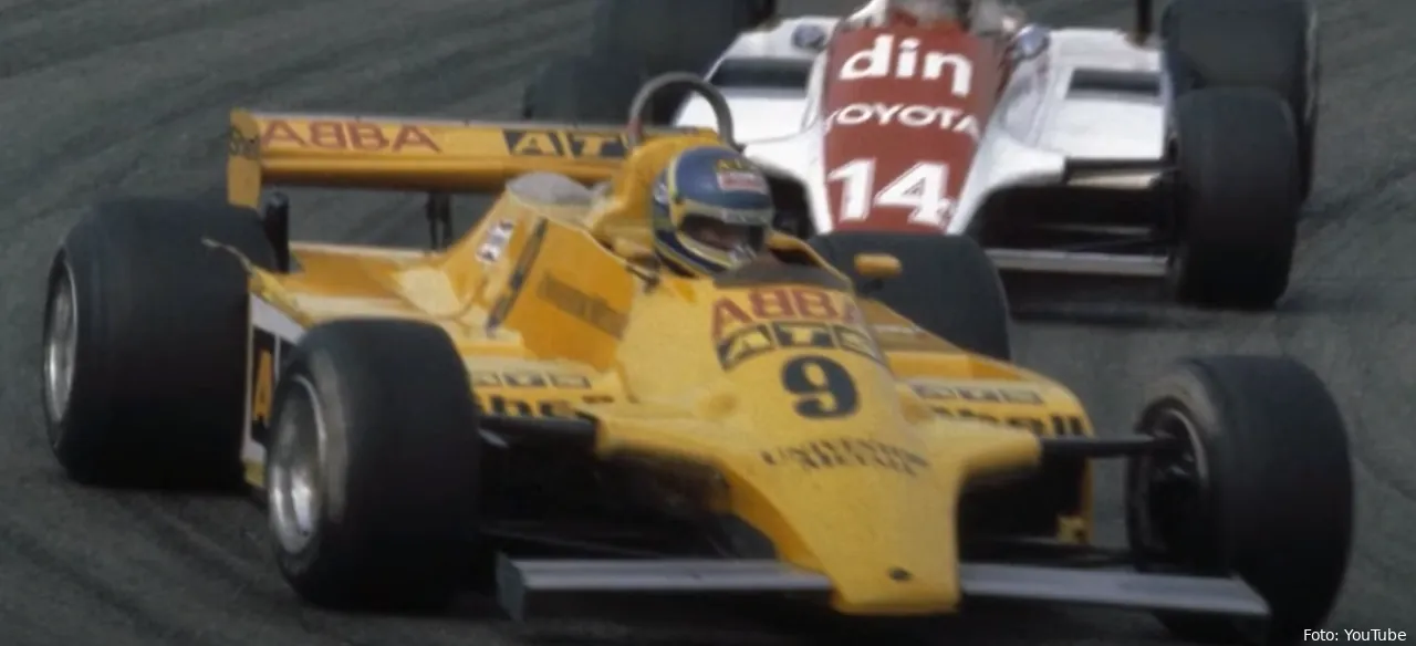 <i>Trommeslageren Slim Borgudd fik lov at skrive ABBA på sin F1-racer</i>