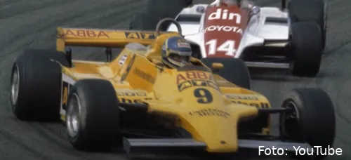 <i>Trommeslageren Slim Borgudd fik lov at skrive ABBA på sin F1-racer</i>