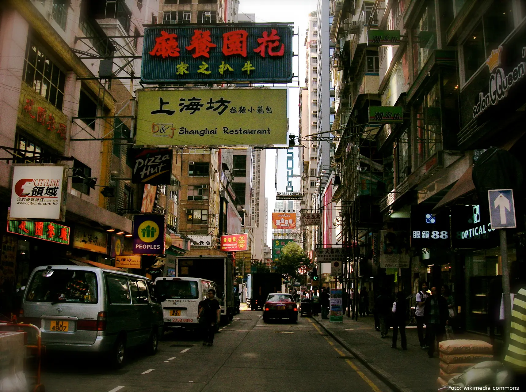 a market street in mong kok