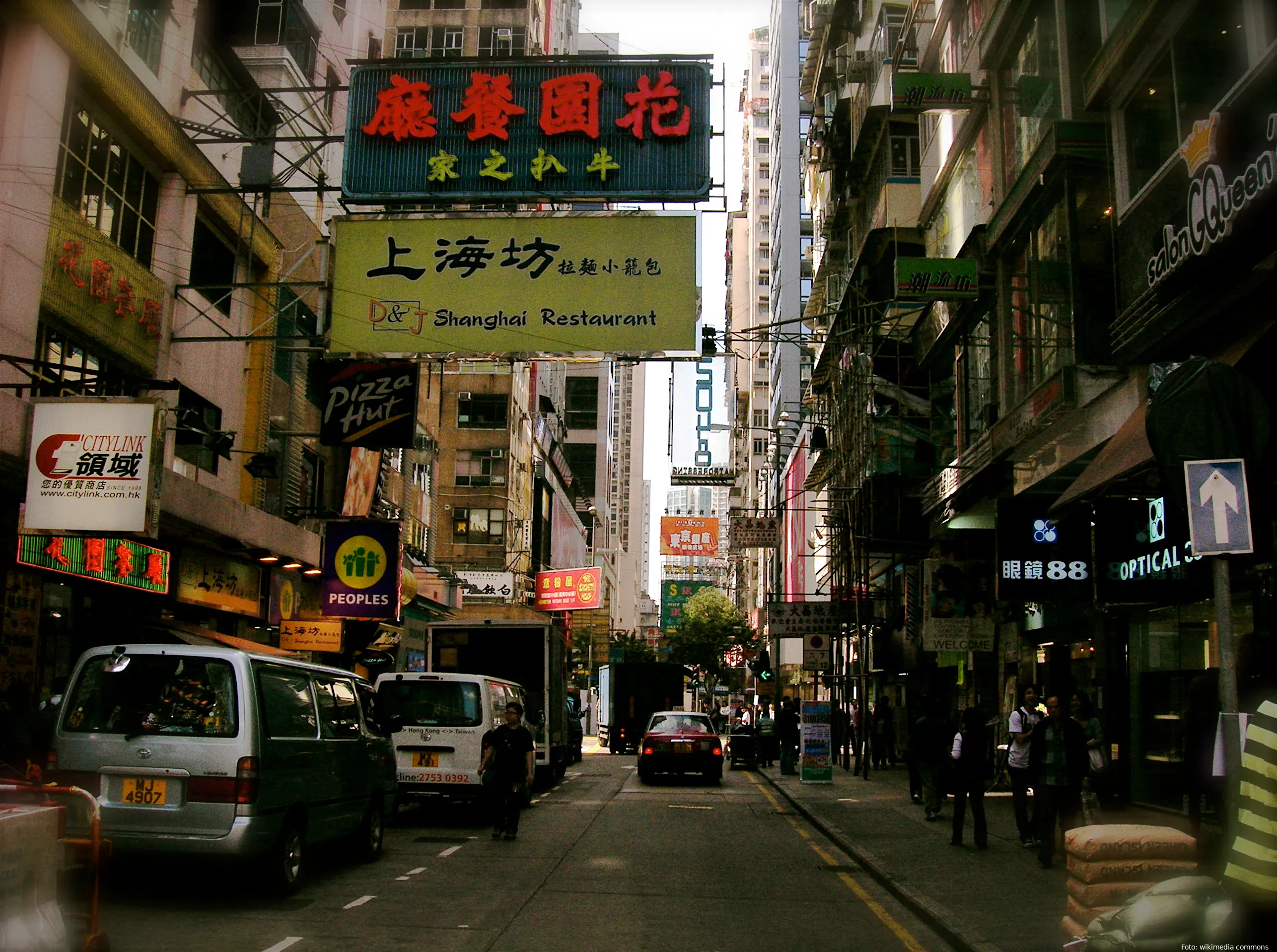 a market street in mong kok