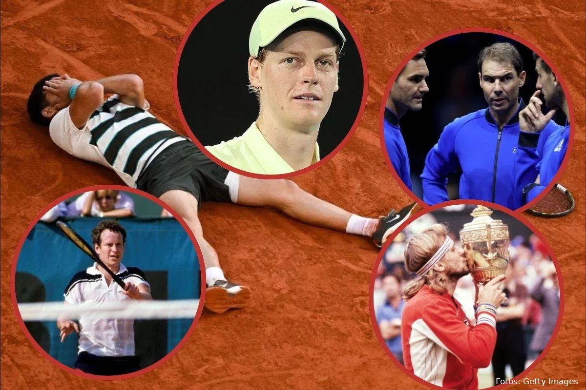 Carlos Alcaraz Jannik Sinner Novak Djokovic Roger Federer Rafael Nadal John McEnroe Björn Borg