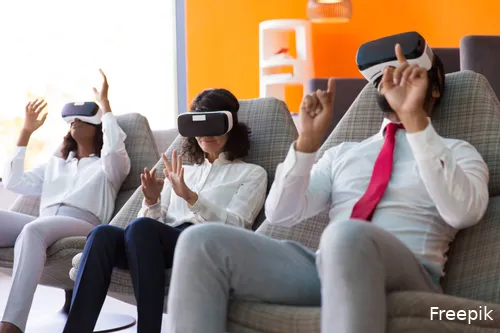 team-business-colleagues-playing-vr-game