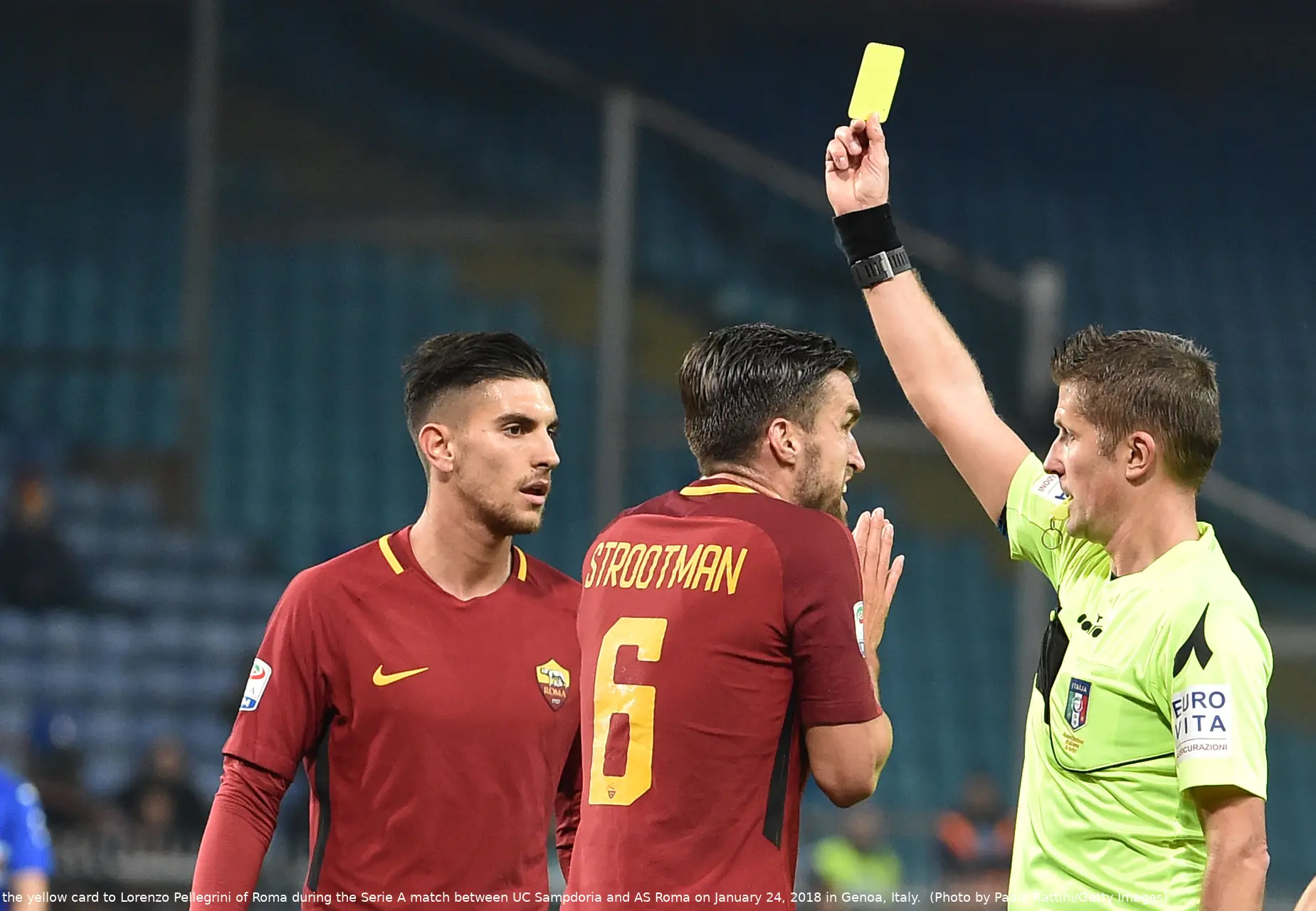 samp roma strootman ammonizione