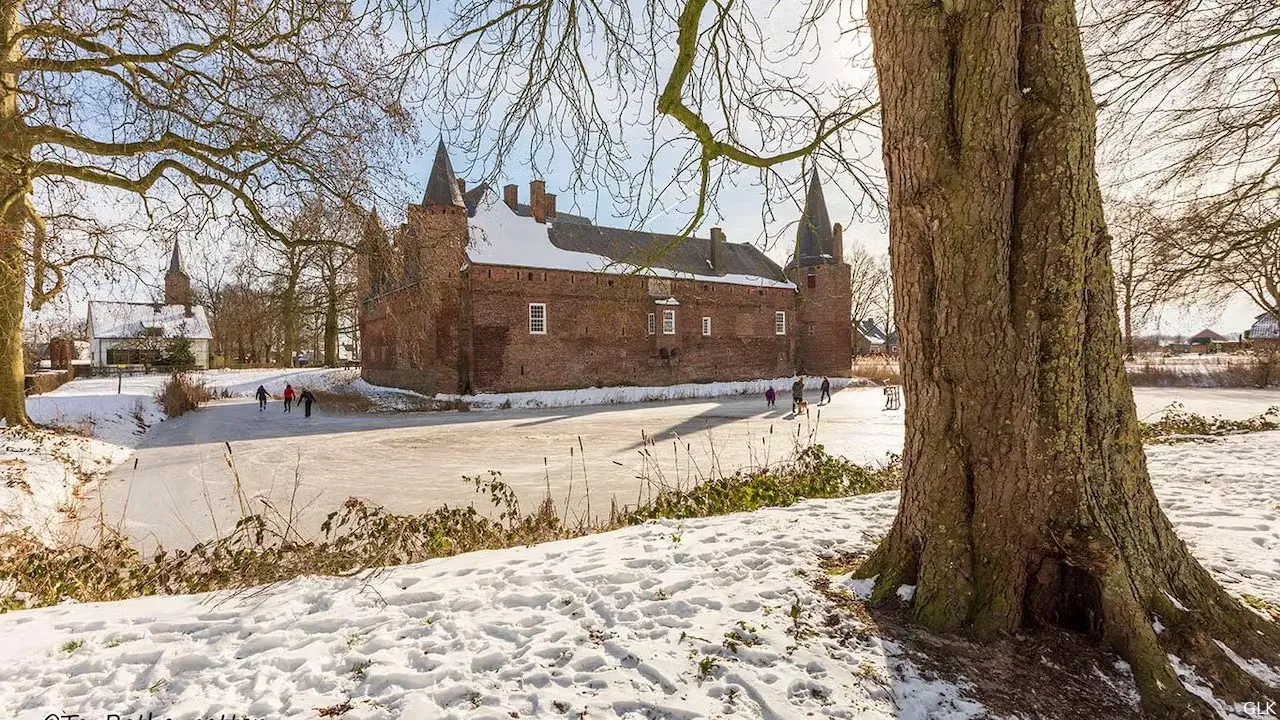 kasteel hernen glk winter kasteel schaatsen sneeuw groot