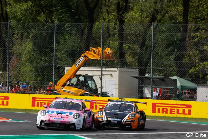 Ten Voorde heeft alles gegeven in de strijd met King in Monza. (Foto: GP Elite)