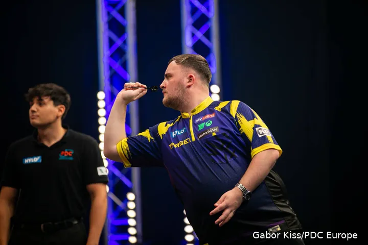Luke Littler in actie