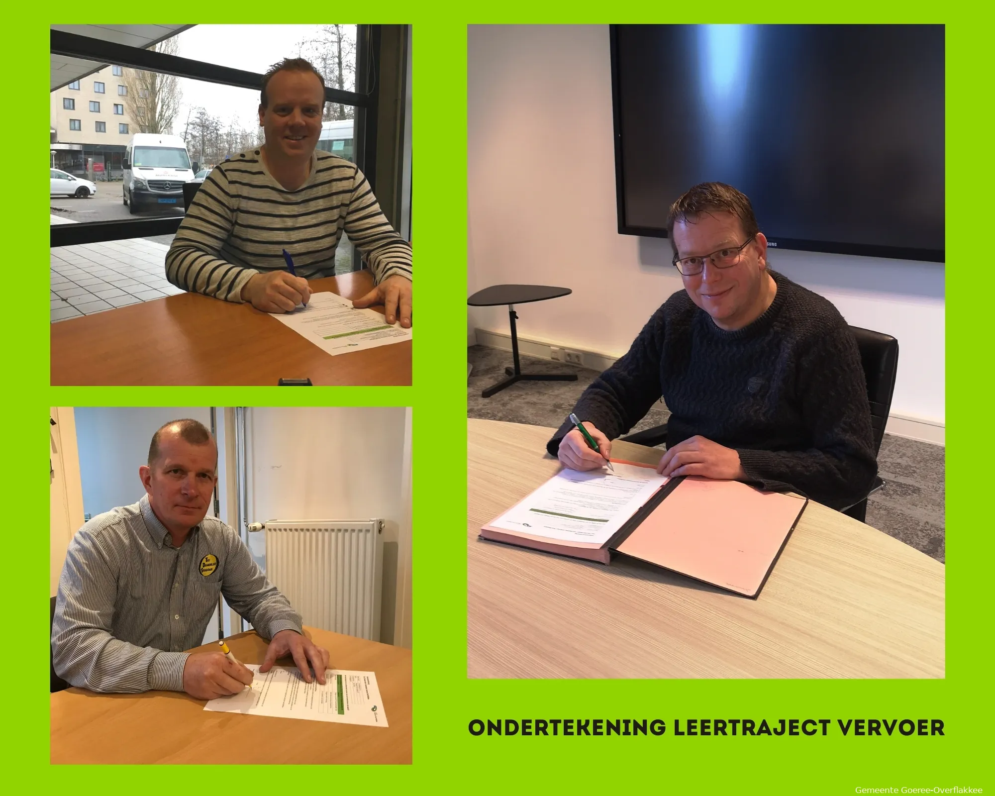 ondertekening leertraject vervoer