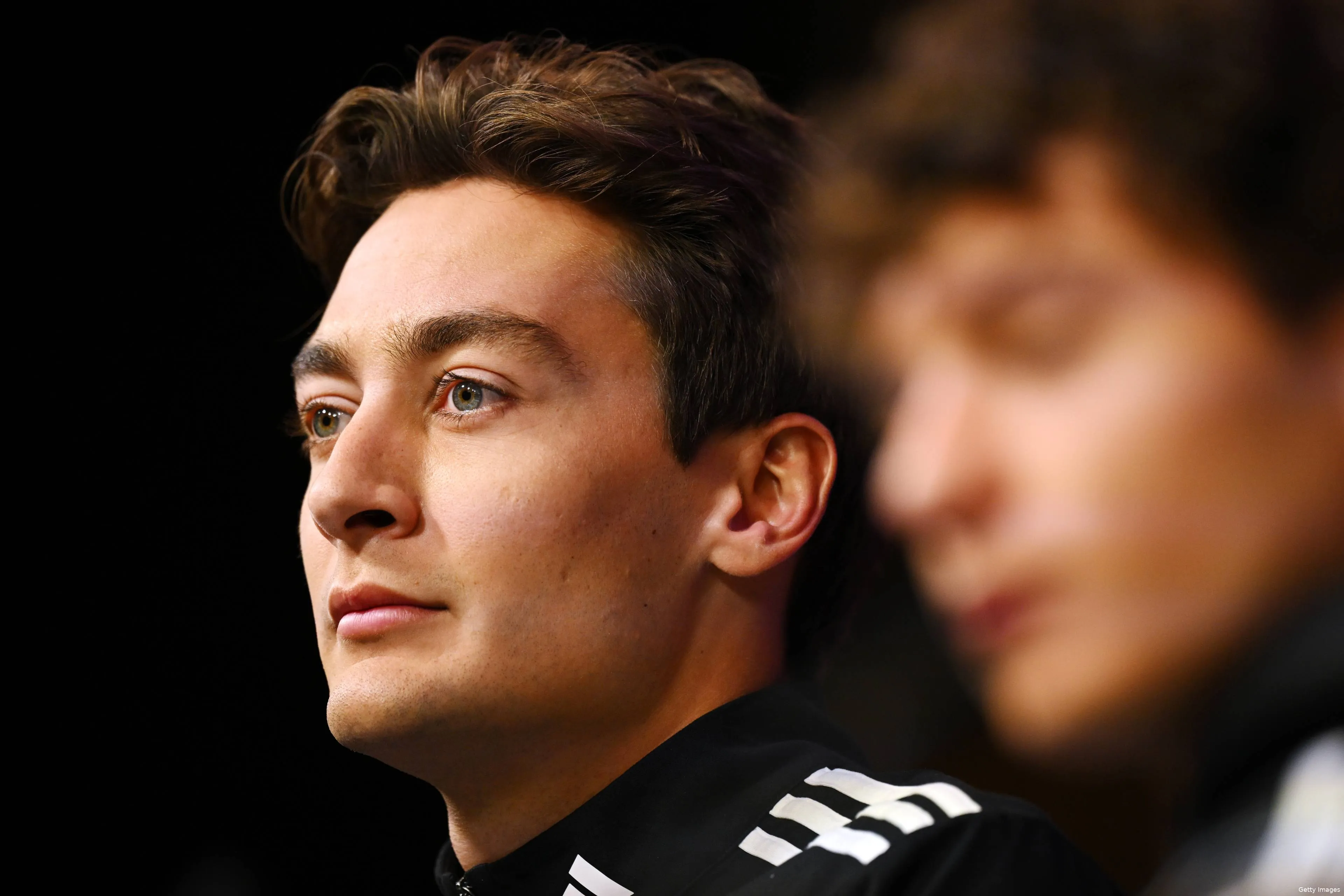 75 launch event 2025 george russell l andrea kimi antonelli r 2