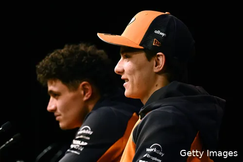 75 launch event 2025 lando norris l oscar piastri r