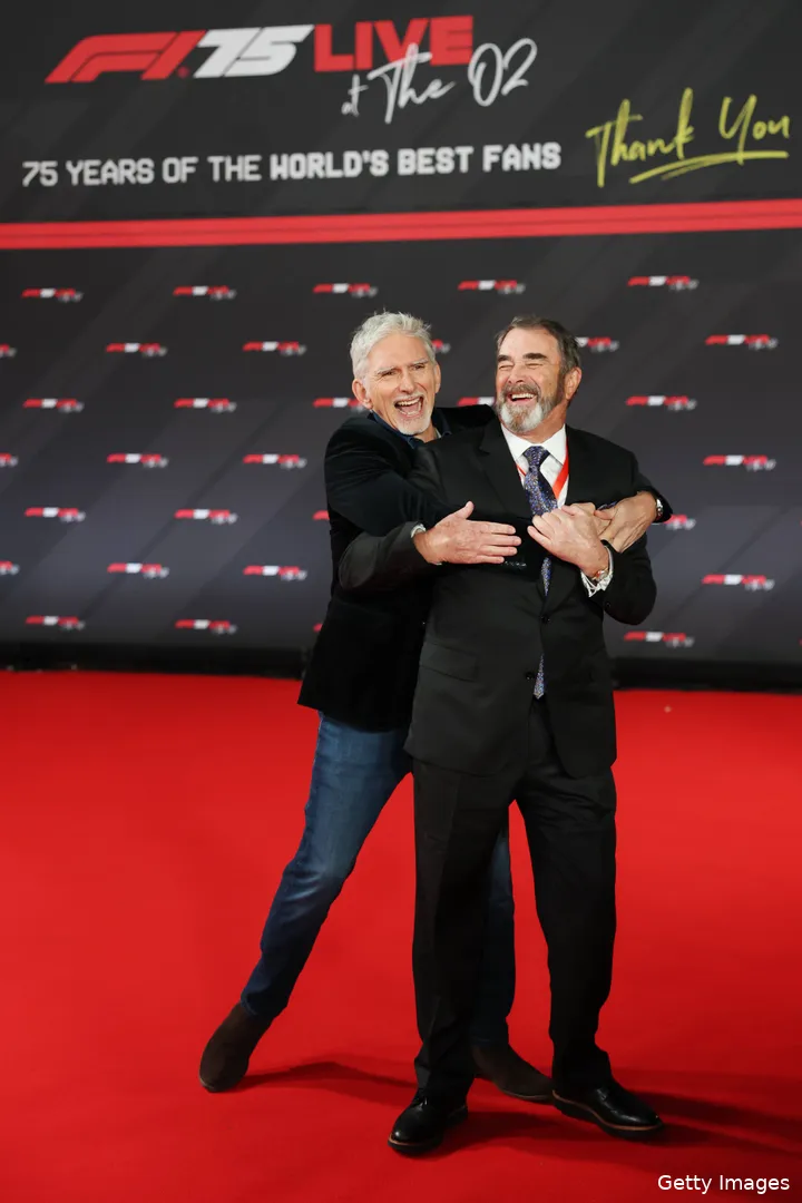 75 launch event 2025 damon hill l nigel mansell r