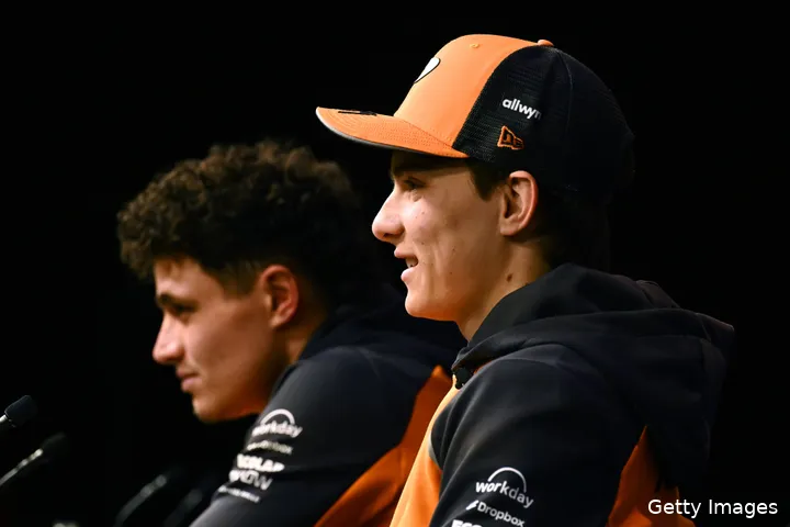 75 launch event 2025 lando norris l oscar piastri r