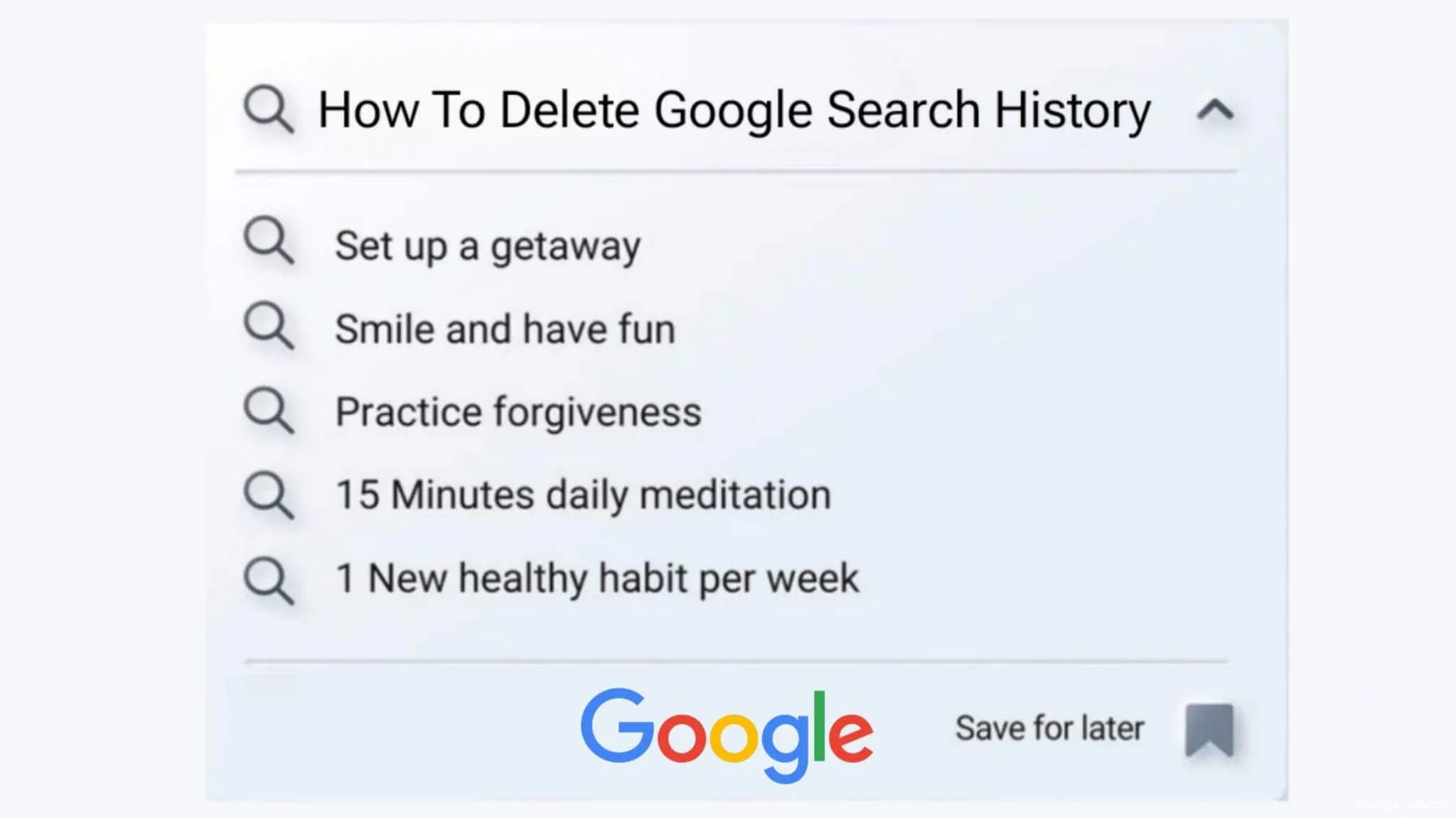 how to delete google search history