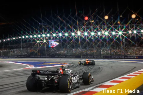 <i>Hülkenberg blonk uit in Singapore.</i>