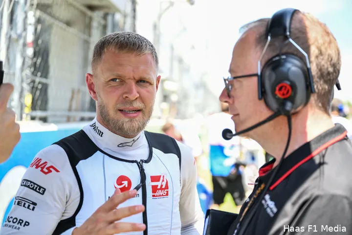 haas kevin magnussen zondag spanje 2024