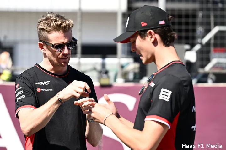 oliver bearman nico hulkenberg haas gp azerbeidzjan zondag 2024 2