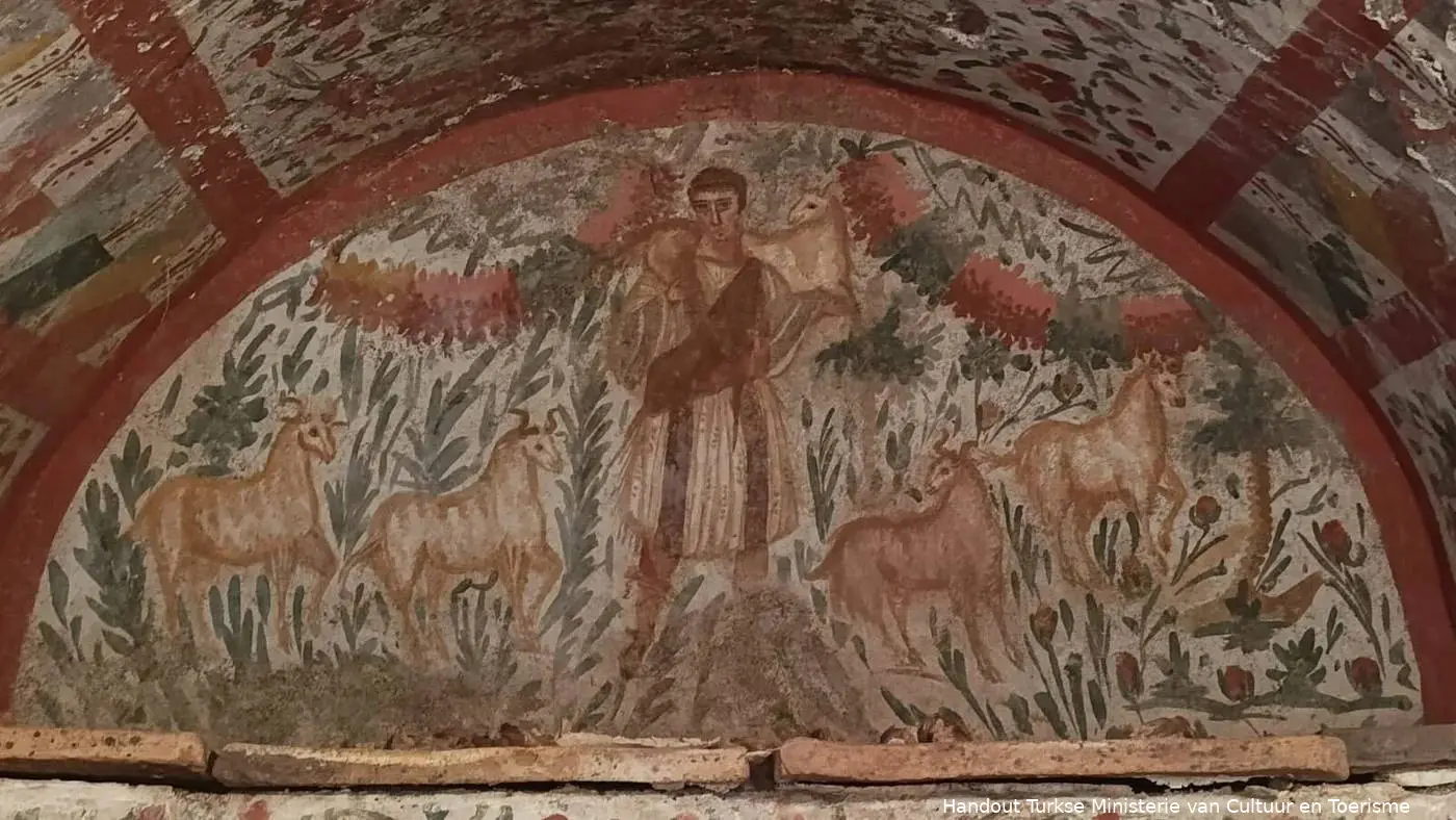 jesus good shepherd fresco turkey