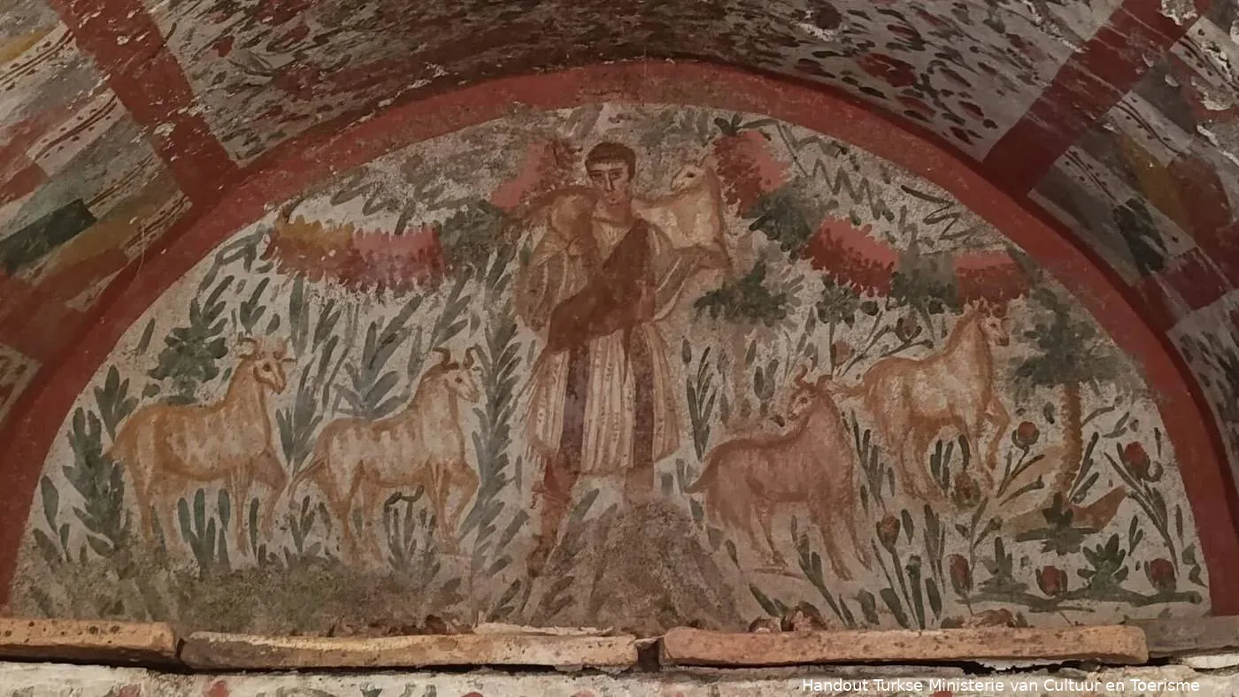 jesus good shepherd fresco turkey