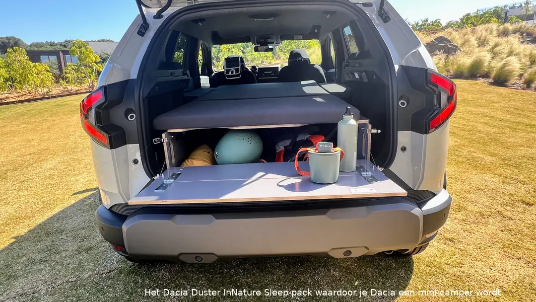 Het Dacia Duster InNature Sleep-pack waardoor je Dacia een mini-camper wordt