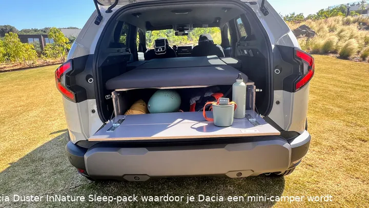 Het Dacia Duster InNature Sleep-pack waardoor je Dacia een mini-camper wordt