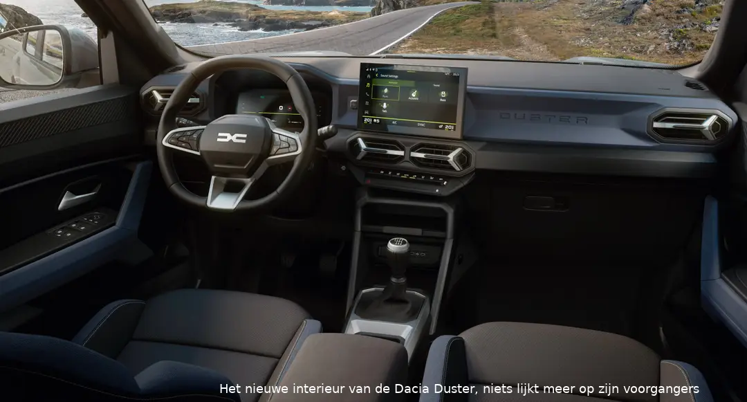 Het nieuwe interieur van de Dacia Duster, niets lijkt meer op zijn voorgangers