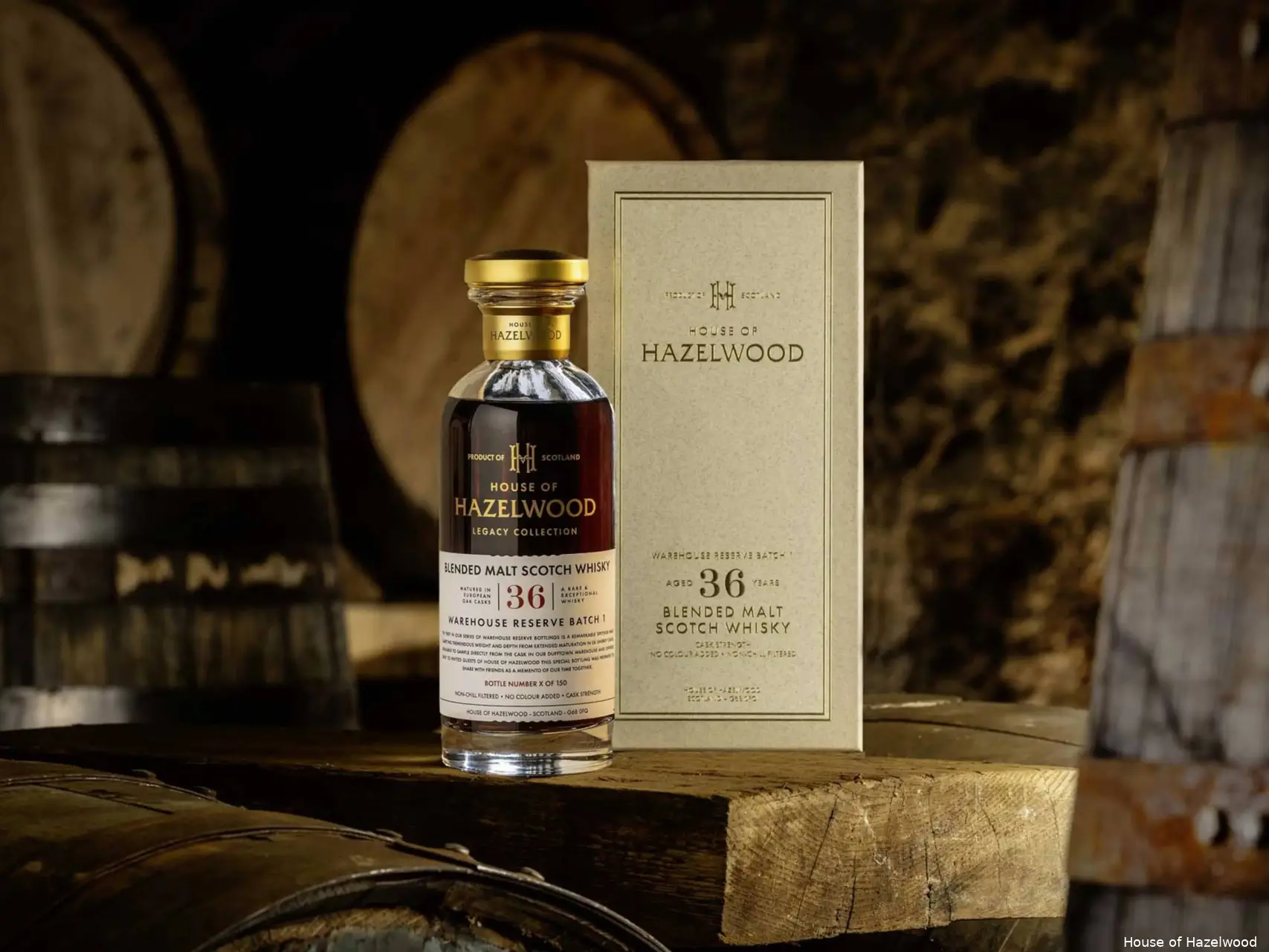 House of Hazelwood 36 Yo warehouse reserve batch 1 whisky