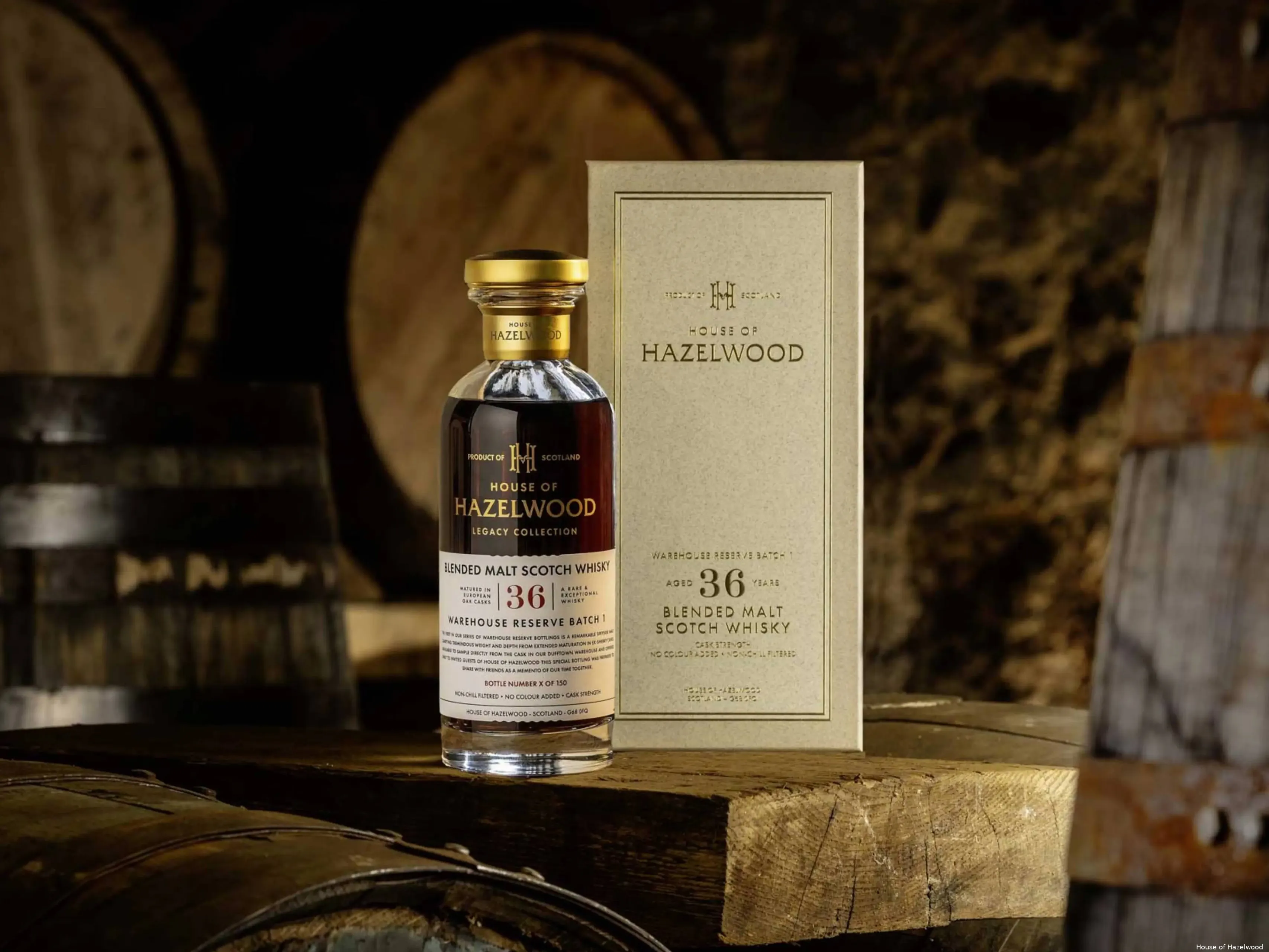 House of Hazelwood 36 Yo warehouse reserve batch 1 whisky