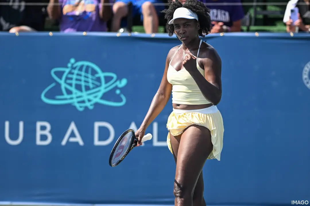 Venus Williams marking her return to action