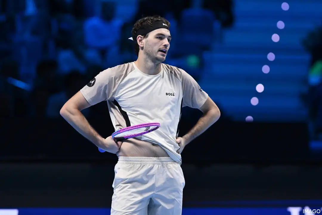 Taylor Fritz with his hands on his hips during the ATP Finals