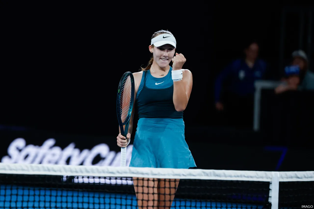 Mirra Andreeva en el Open de Australia 2025.