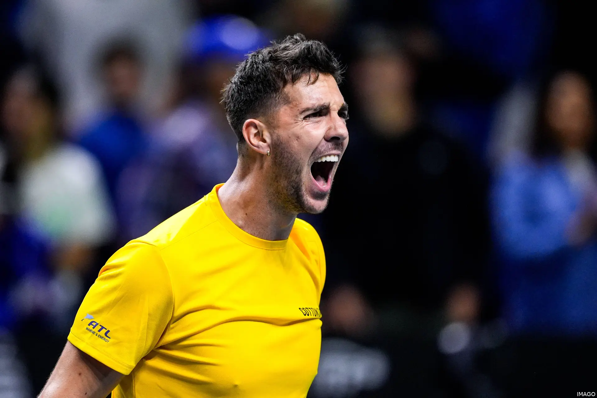 Thanasi Kokkinakis celebrando con pasión