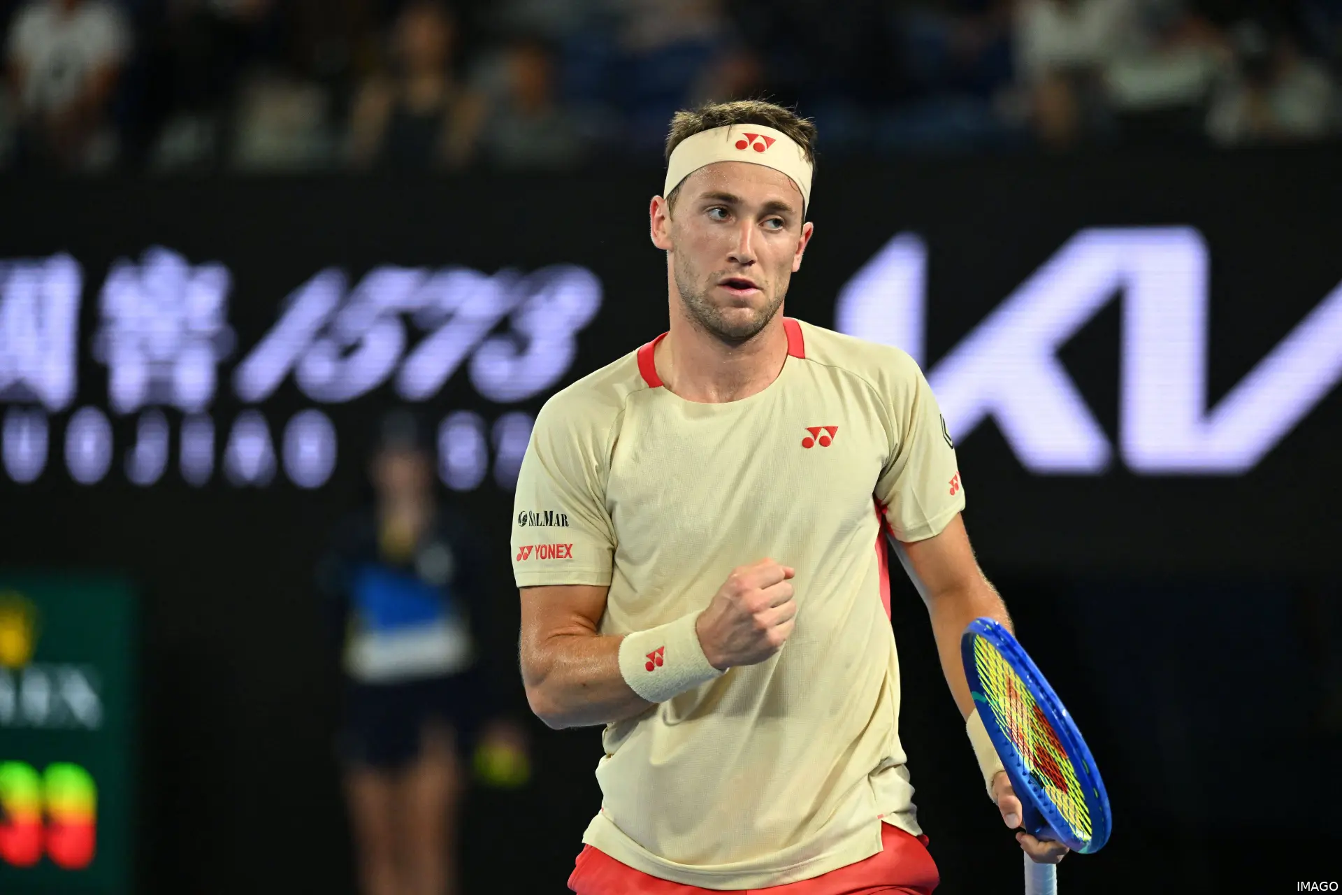 Casper Ruud competing at the Australian Open