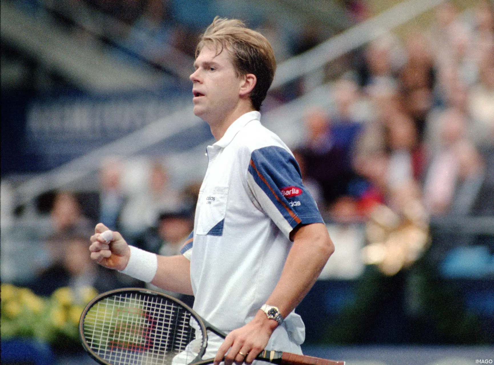 Stefan Edberg in action.