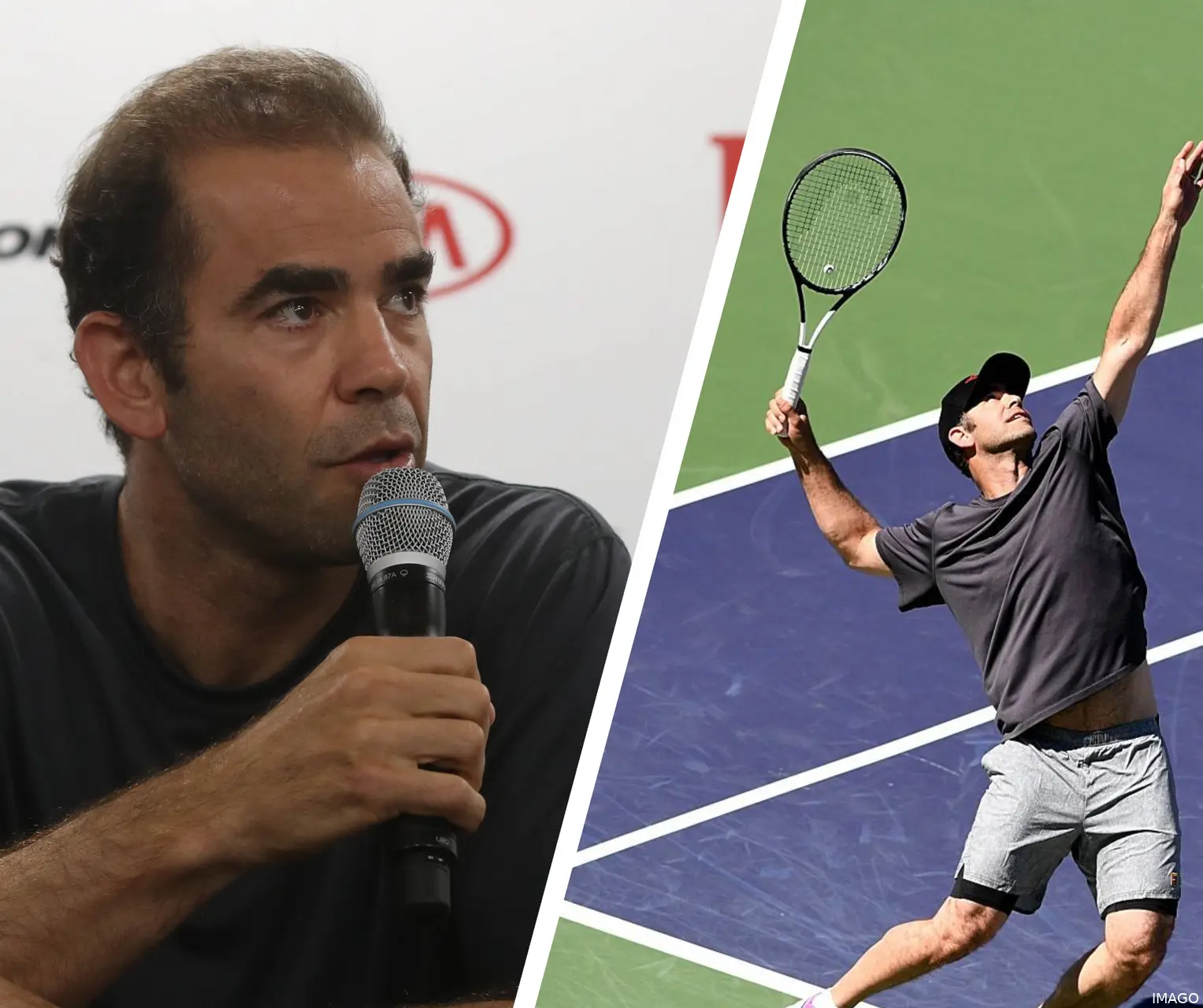 A collage of Pete Sampras images.