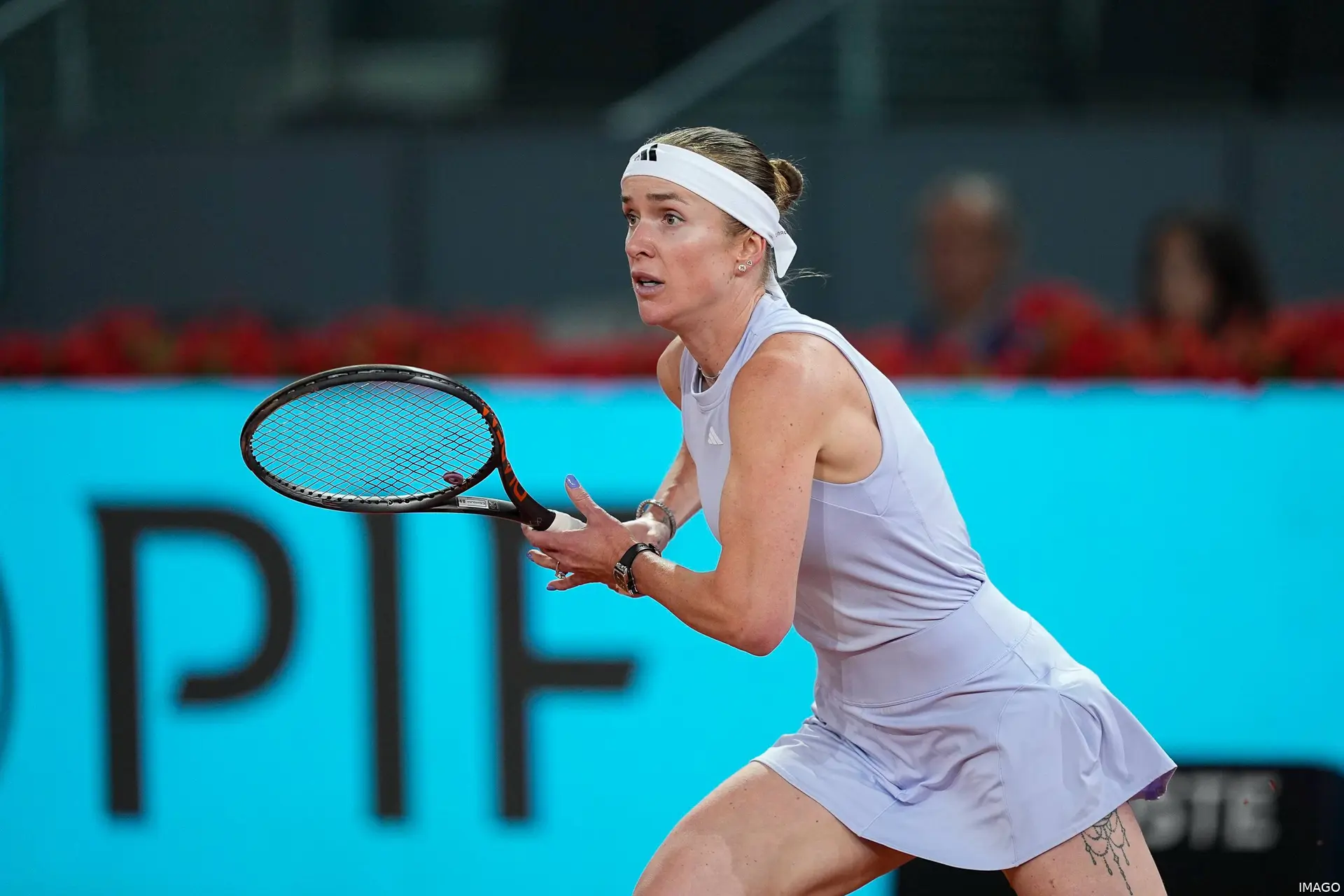 Elina Svitolina compitiendo en el Madrid Open
